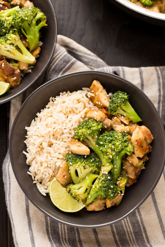 Healthy Dinner Ideas With Chicken
 Peanut Sauce Chicken and Broccoli Bowls Fox and Briar