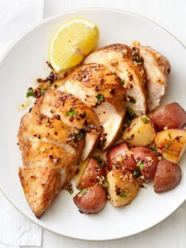 Healthy Dinner Ideas With Chicken
 Garlic Chicken and Potatoes Recipe