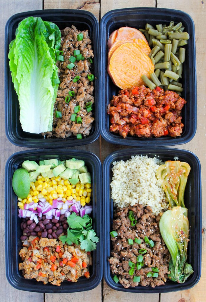 Healthy Dinner Meal Prep
 Easy Ground Turkey Meal Prep Bowls 4 Ways Smile Sandwich