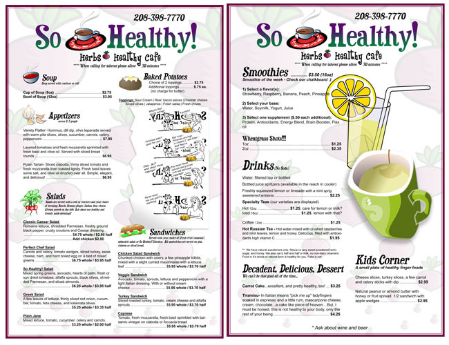 Healthy Dinner Menu
 Healthy food menus for weight loss exercise for your
