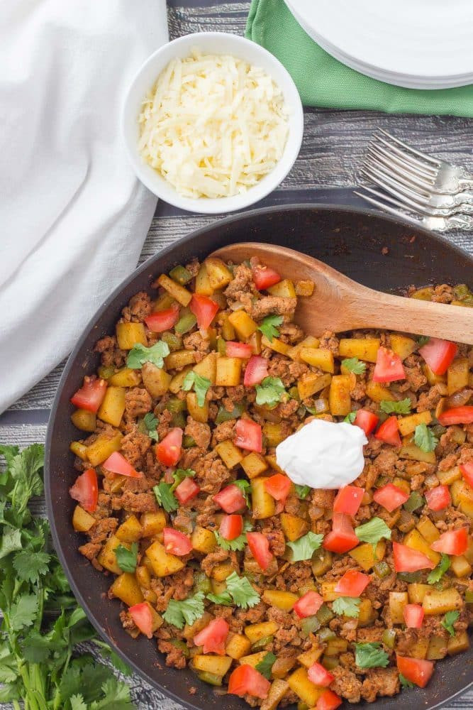 Healthy Dinner Recipes With Ground Turkey
 Healthy taco turkey and potato skillet Family Food on