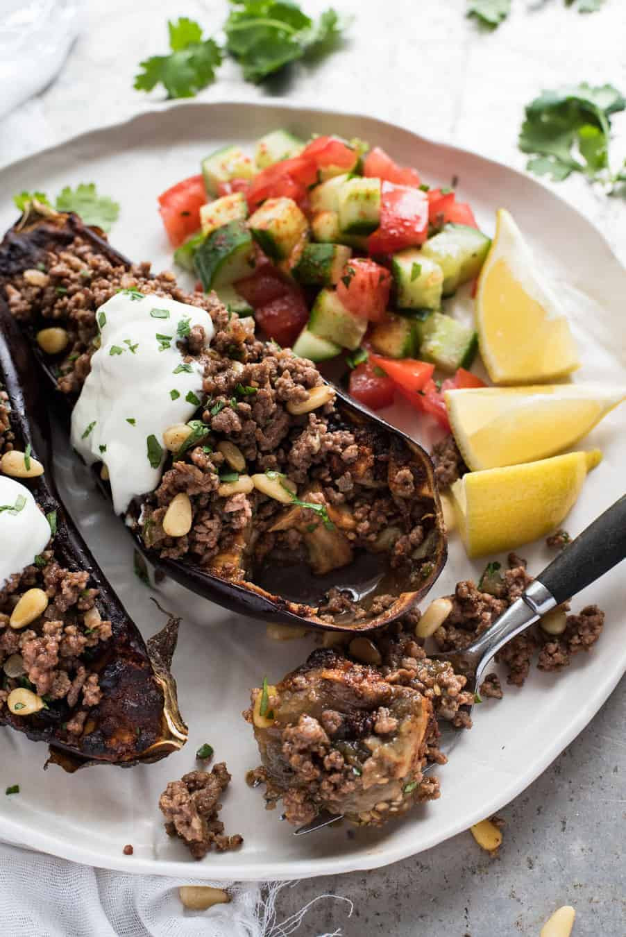 Healthy Dinner With Ground Beef
 Moroccan Baked Eggplant with Beef