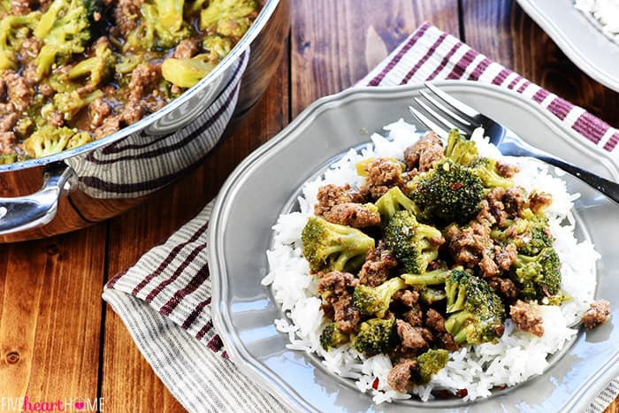 Healthy Dinner With Ground Beef
 Ground Beef and Broccoli