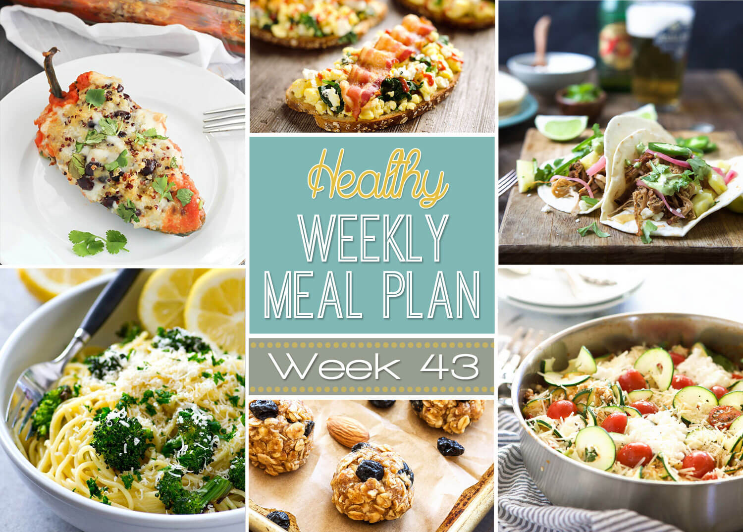 Healthy Dinners For The Week
 Healthy Weekly Meal Plan Week 43