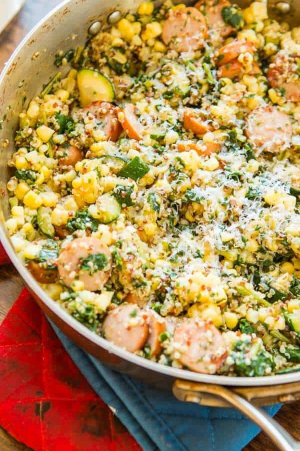 Healthy Dinners That Taste Good
 Healthy Sausage Kale Quinoa Skillet Oh Sweet Basil