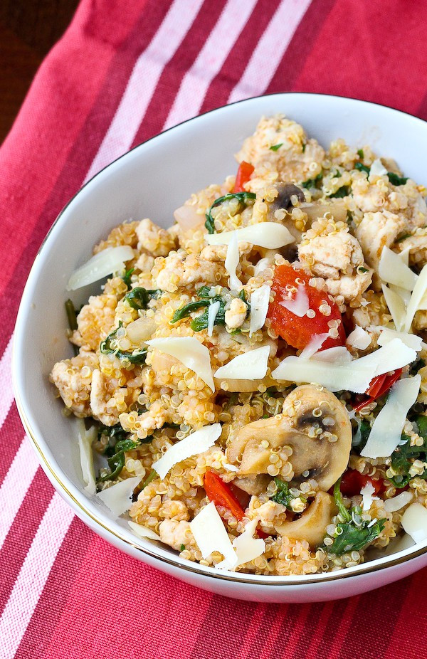 Healthy Dishes With Ground Turkey
 e Pan Quinoa with Ground Turkey Kale Mushrooms
