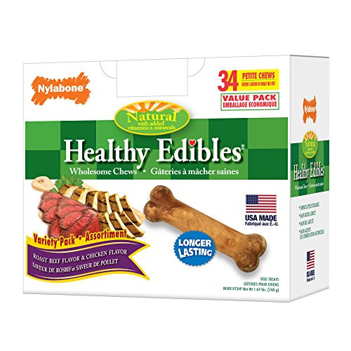 Healthy Dog Snacks
 Nylabone Healthy Edibles Natural Dog Chews Roast Beef and