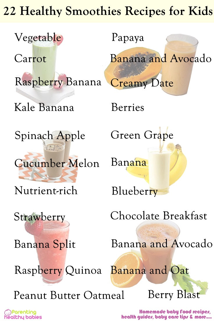 Healthy Drink Recipes For Kids
 smoothies for toddlers with constipation