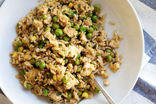 Healthy Egg Fried Rice
 Super Quick Healthy Egg Fried Rice