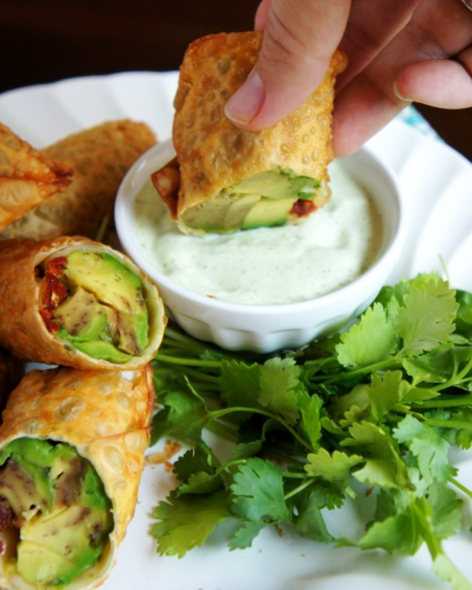 Healthy Egg Recipes For Weight Loss
 Avocado Egg Roll & Cilantro Mayo Dip – Healthy Ve arian