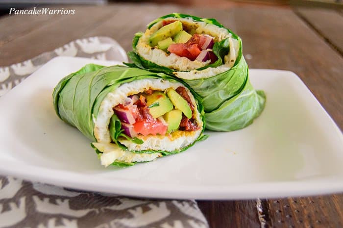 Healthy Egg White Breakfast
 Egg White Collard Green Wraps