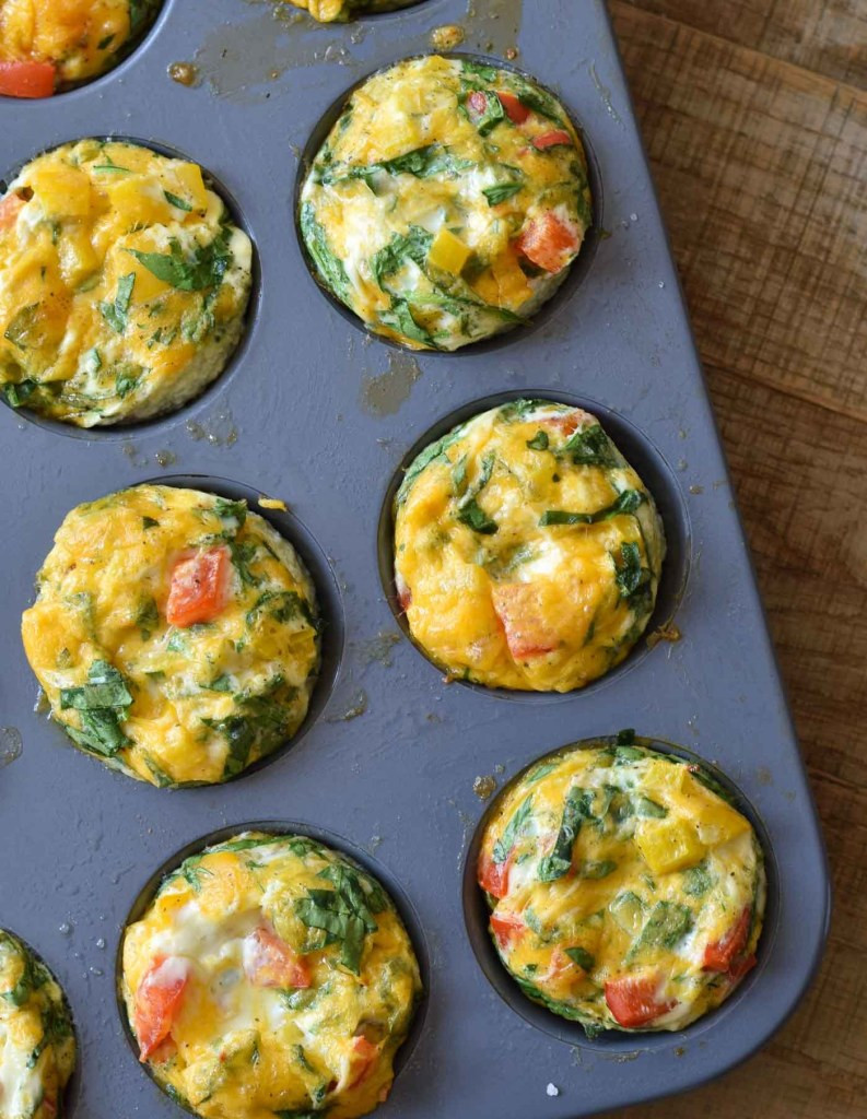 Healthy Egg White Breakfast
 Healthy Egg White Breakfast Muffins With Two Spoons