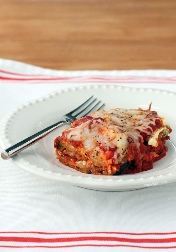 Healthy Eggplant Parmesan
 Eggplant Parmesan Casserole Emily Bites