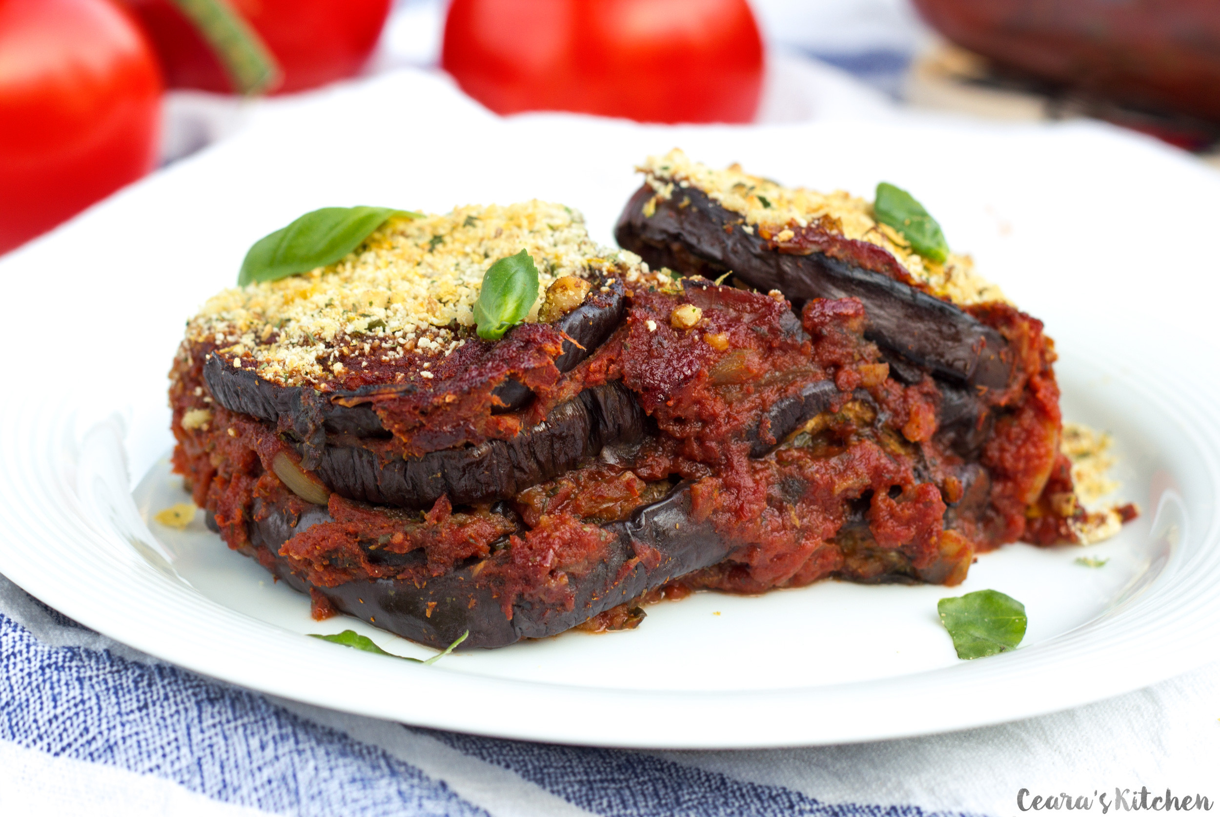 Healthy Eggplant Parmesan
 Vegan Eggplant Parmesan Ceara s Kitchen