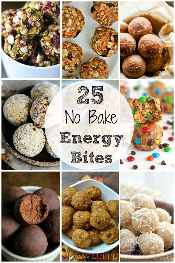 Healthy Energy Snacks
 Simple No Bake Energy Bites are a wonderful choice for a