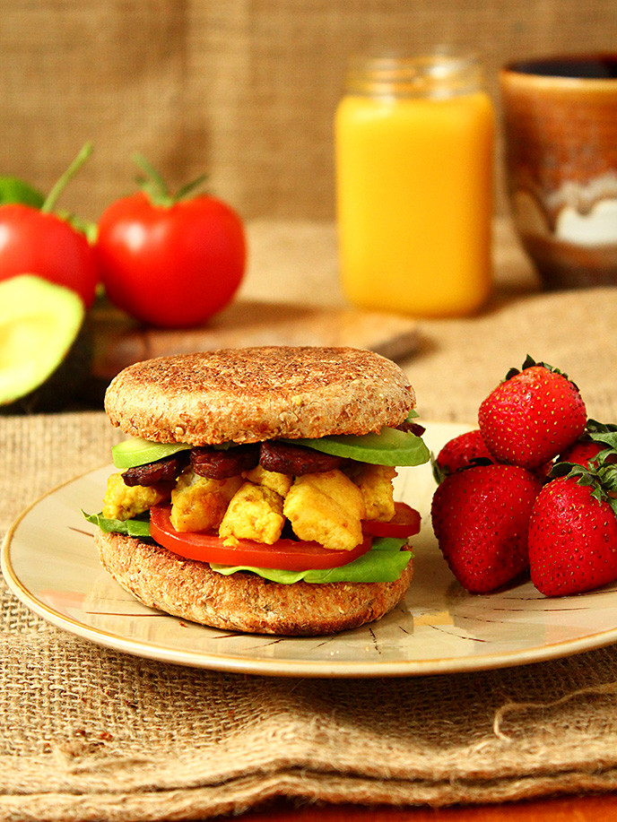 Healthy English Muffin Breakfast Sandwich
 healthy english muffin breakfast