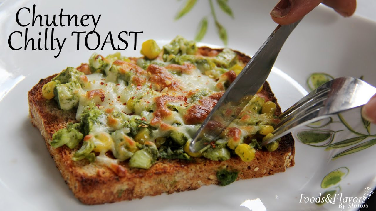 Healthy Evening Snacks Indian
 Chutney Cheese Toast