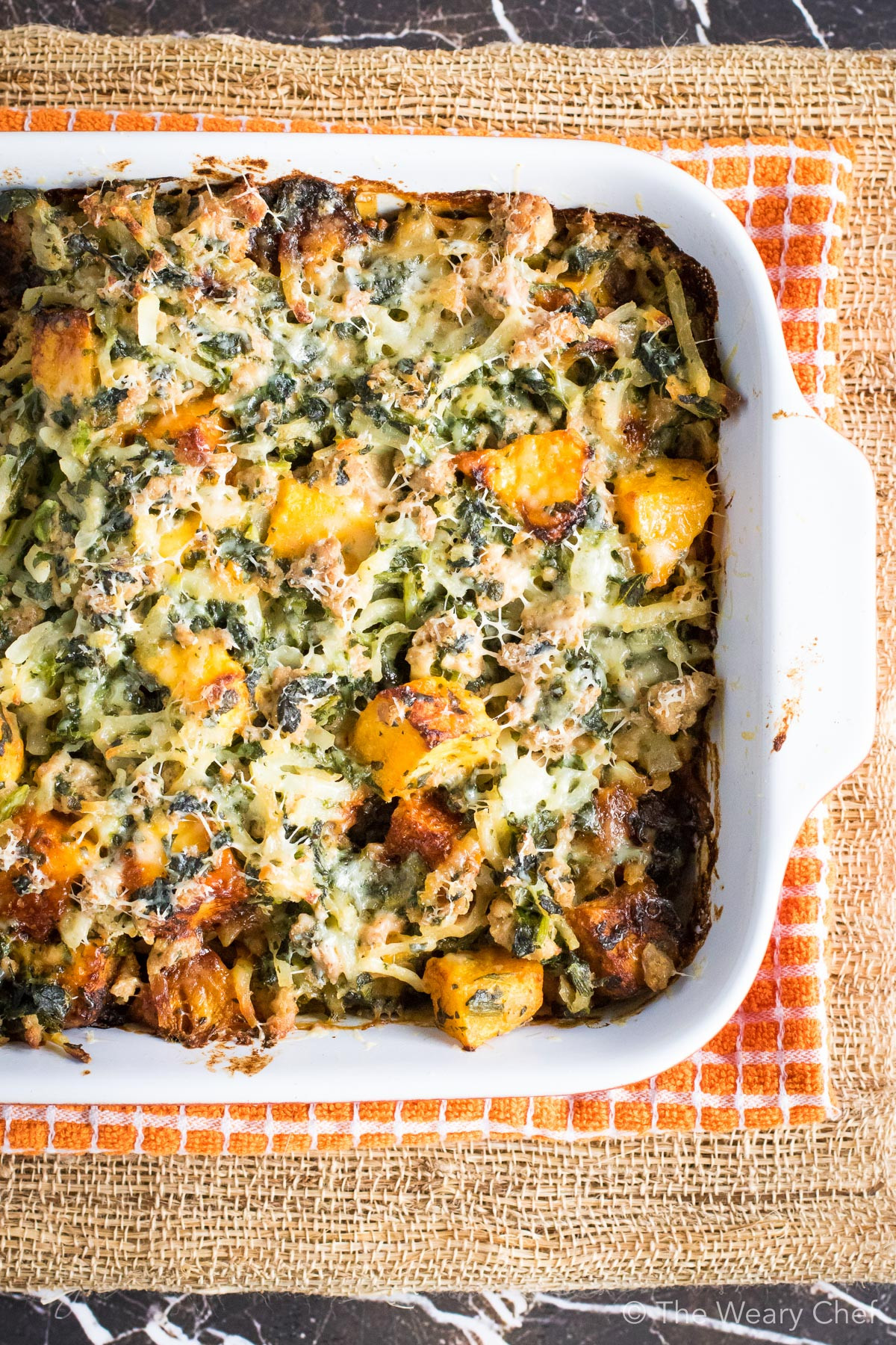 Healthy Fall Casseroles
 Fall Potluck Casserole with Turkey and Squash The Weary Chef