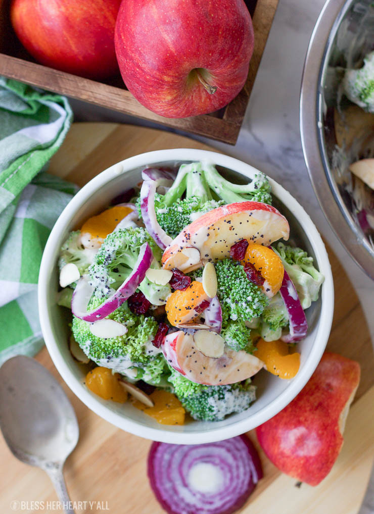 Healthy Fall Salads
 Healthy Fall Broccoli Salad greek yogurt honey lime