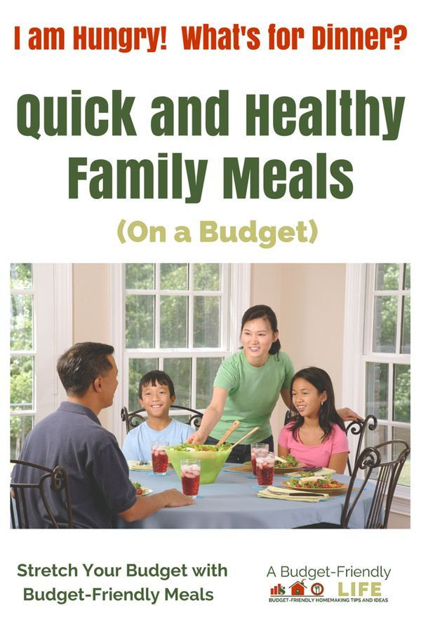 Healthy Family Dinners On A Budget
 Quick Healthy Family Meals on a Bud