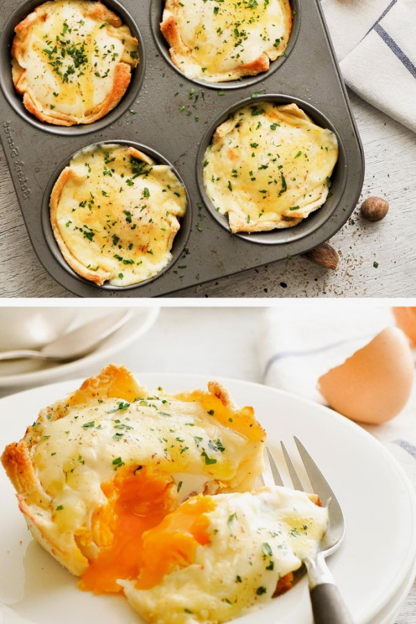 Healthy Fast Food Breakfast
 bechamel cheese egg toast cup best healthy fast breakfast