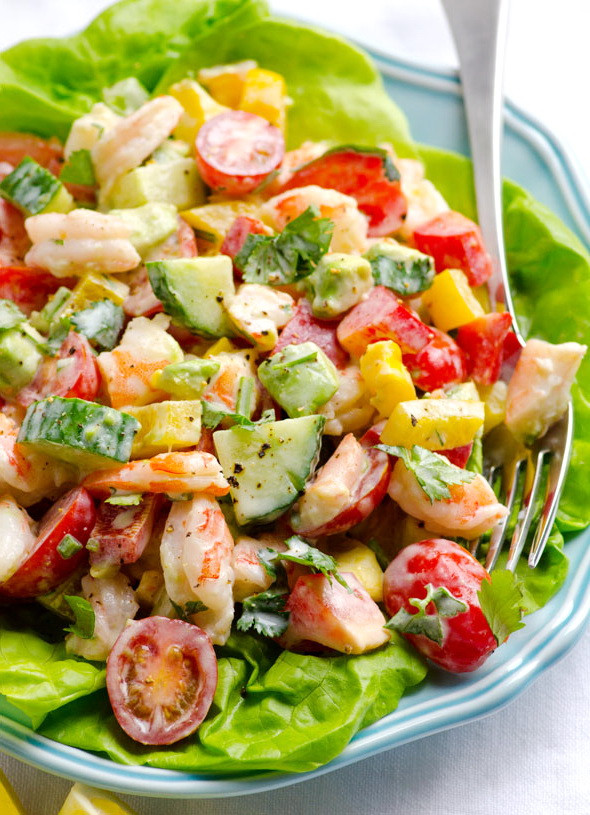 Healthy Fast Food Salads
 Vegan Shrimp Salad & Yogurt Sauce Dressing – Best Fast