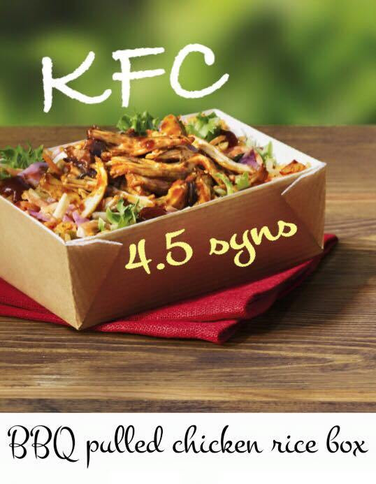 Healthy Fast Food Snacks
 KFC Rice Box Healthy Fast Food Lunches Slimming World Syns