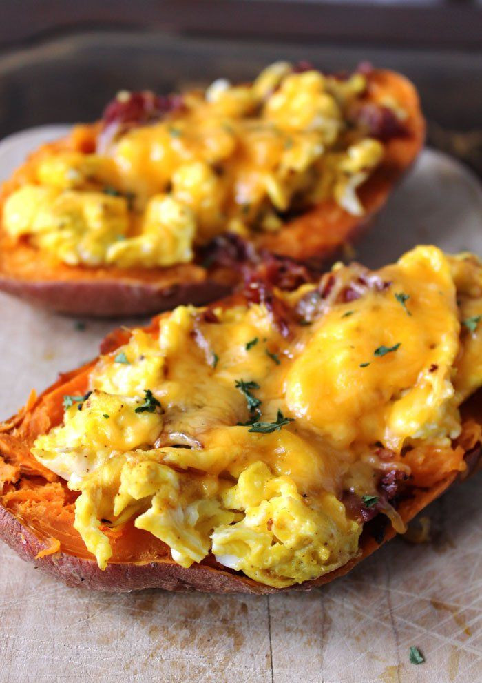 Healthy Filling Breakfast
 Breakfast Stuffed Sweet Potatoes are an easy filling