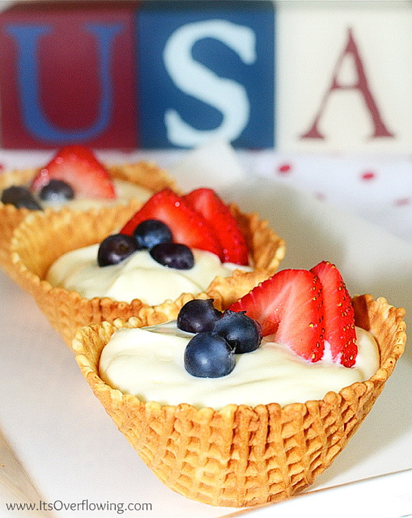 Healthy Fourth Of July Desserts
 Patriotic Cheesecake In Waffle Bowl – Best Fast Healthy