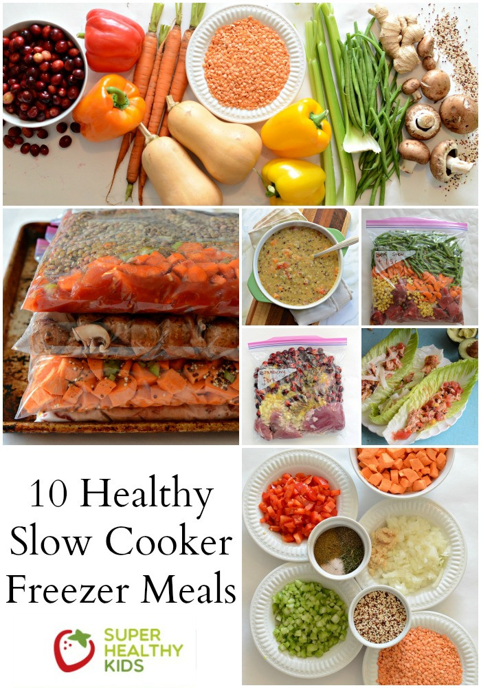 Healthy Freezer Dinners
 10 Quick and Healthy Freezer to Slow Cooker Meals NO prep