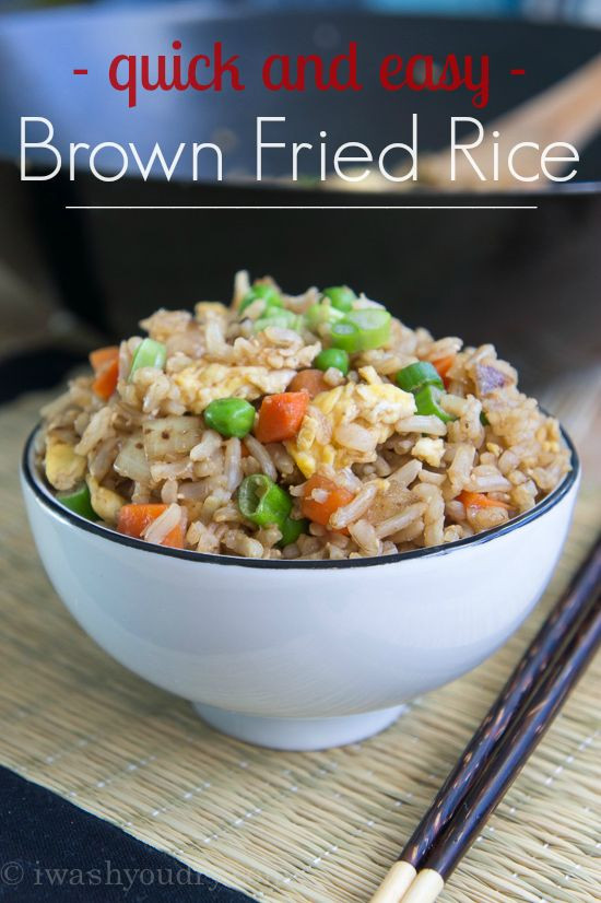 Healthy Fried Brown Rice
 25 best ideas about Healthy Fried Rice on Pinterest