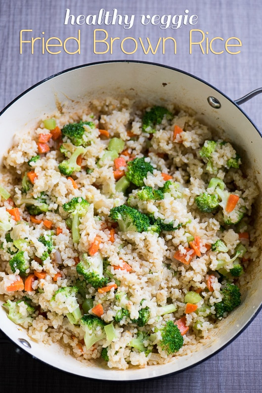 Healthy Fried Brown Rice
 Healthy Brown Fried Rice Recipe with Broccoli Ve ables