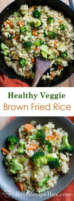 Healthy Fried Brown Rice
 Healthy Brown Fried Rice Recipe with Broccoli Ve ables