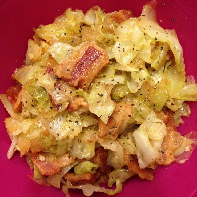 Healthy Fried Cabbage
 Fried Cabbage with Bacon ion and Garlic