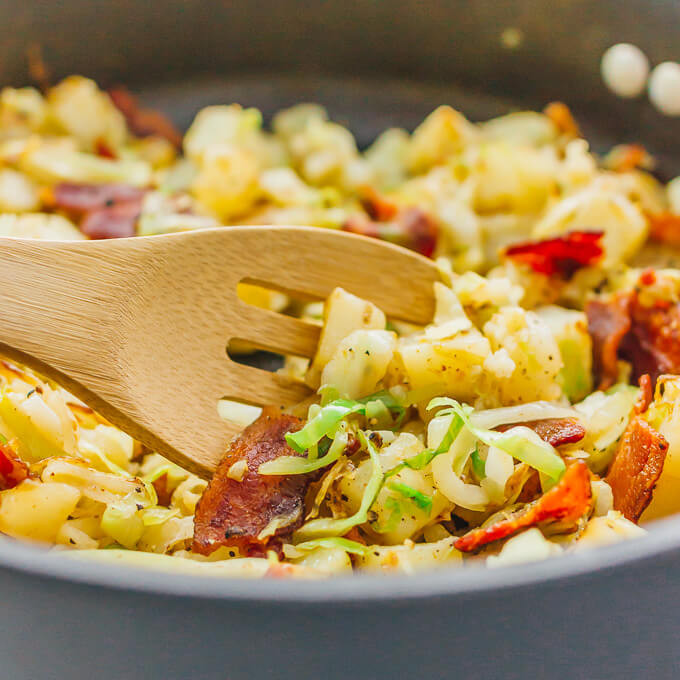 Healthy Fried Cabbage
 Fried Cabbage and Potatoes with Bacon Savory Tooth