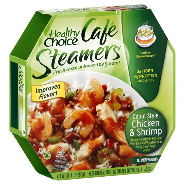 Healthy Frozen Lunches
 Healthy Choice Cafe Steamers Cajun Style Chicken & Shrimp