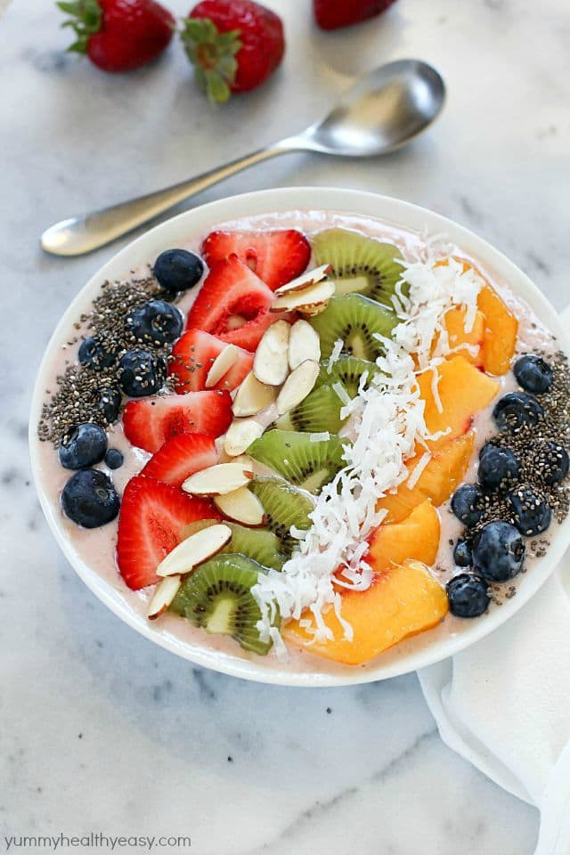 Healthy Fruit Breakfast Recipes
 Tropical Smoothie Bowl Recipe Yummy Healthy Easy