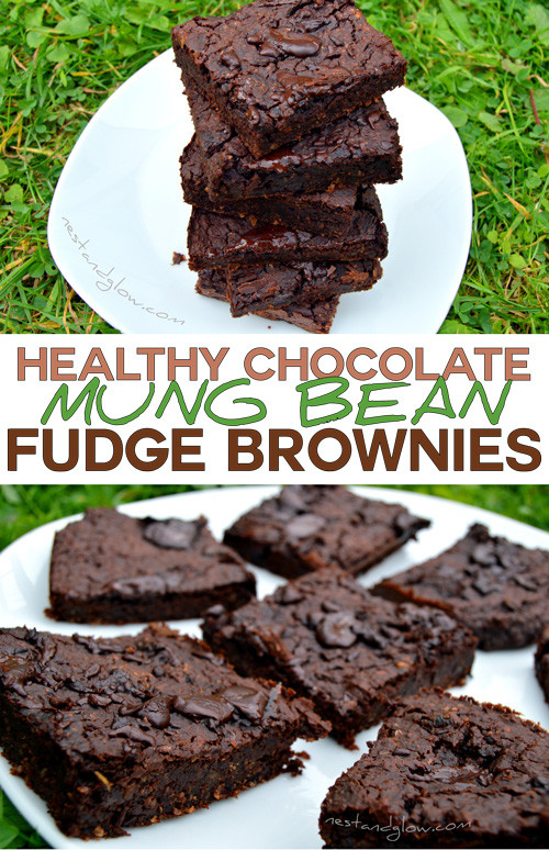 Healthy Fudge Brownies
 Healthy Chocolate Fudge Mung Bean Brownies Nest and Glow