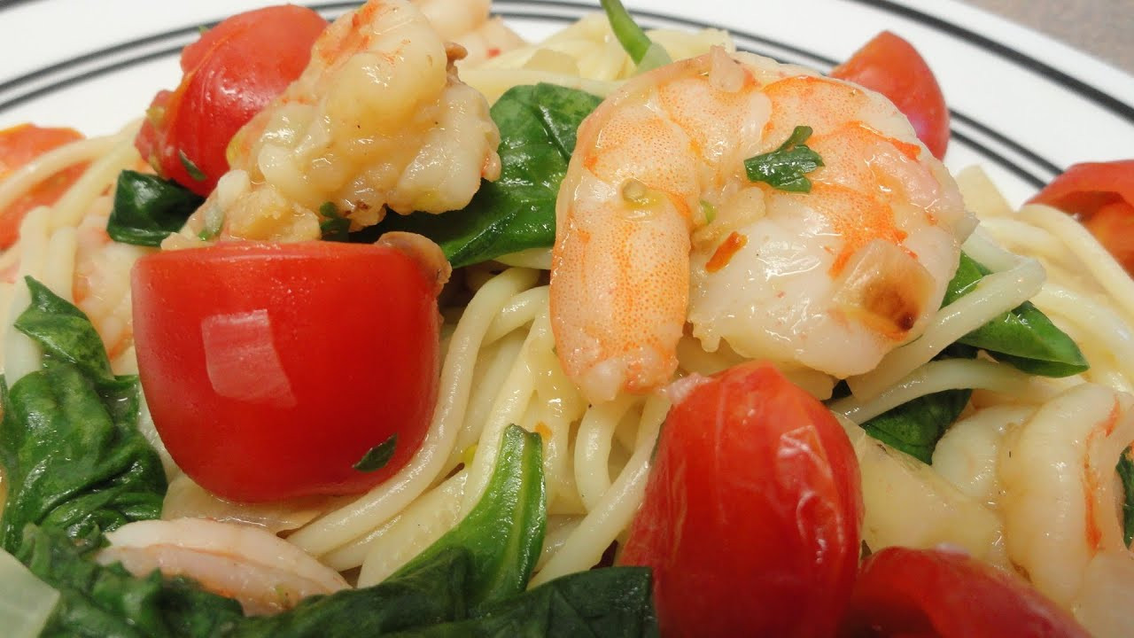 Healthy Garlic Shrimp Pasta
 Actually Healthy Garlic Shrimp Pasta