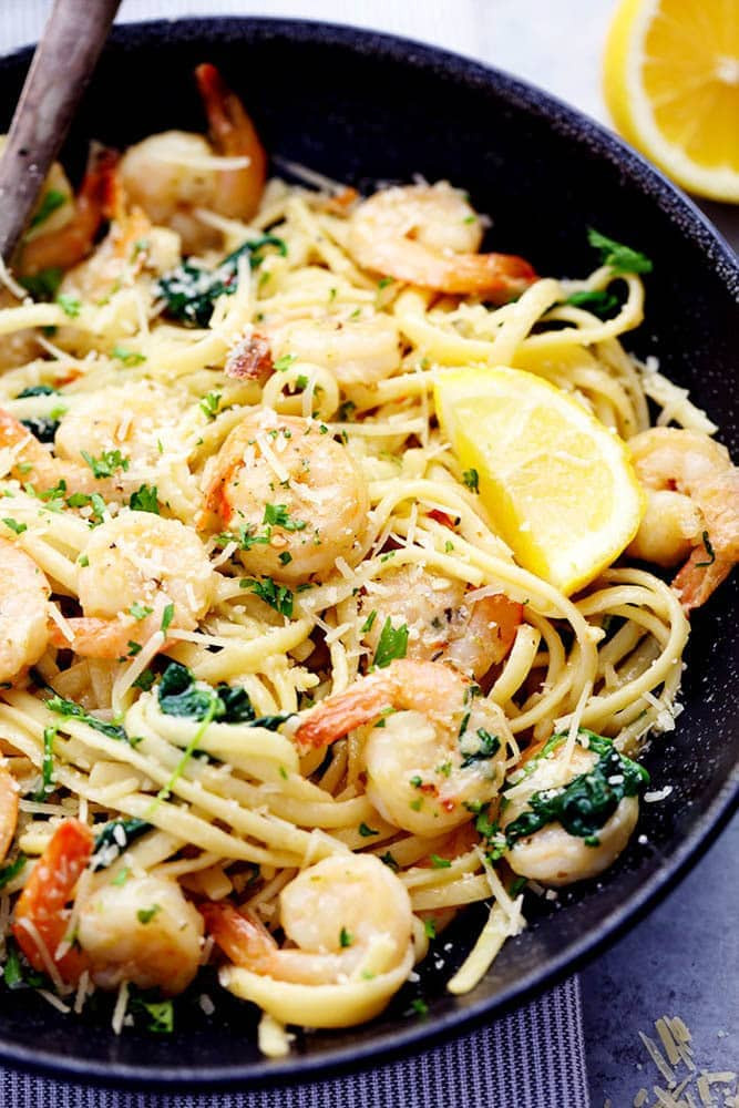 Healthy Garlic Shrimp Pasta
 Lemon Garlic Parmesan Shrimp Pasta