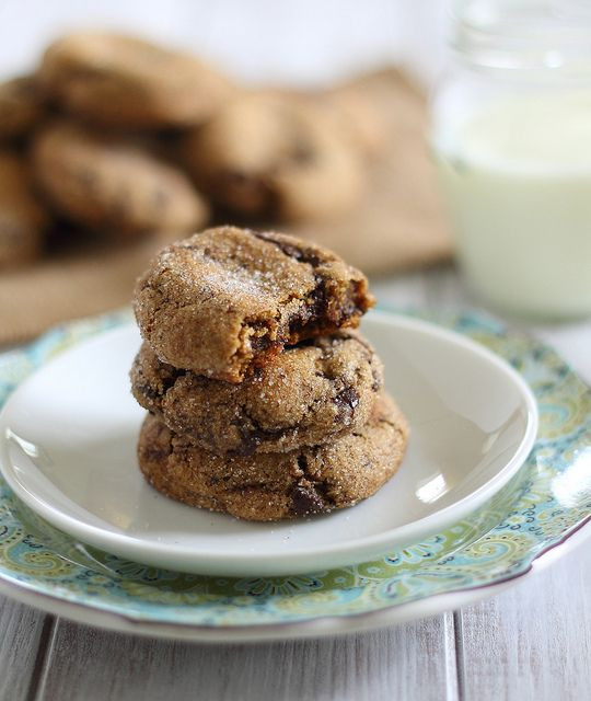 Healthy Ginger Molasses Cookies
 Health ier chocolate chunk molasses gingerbread cookies