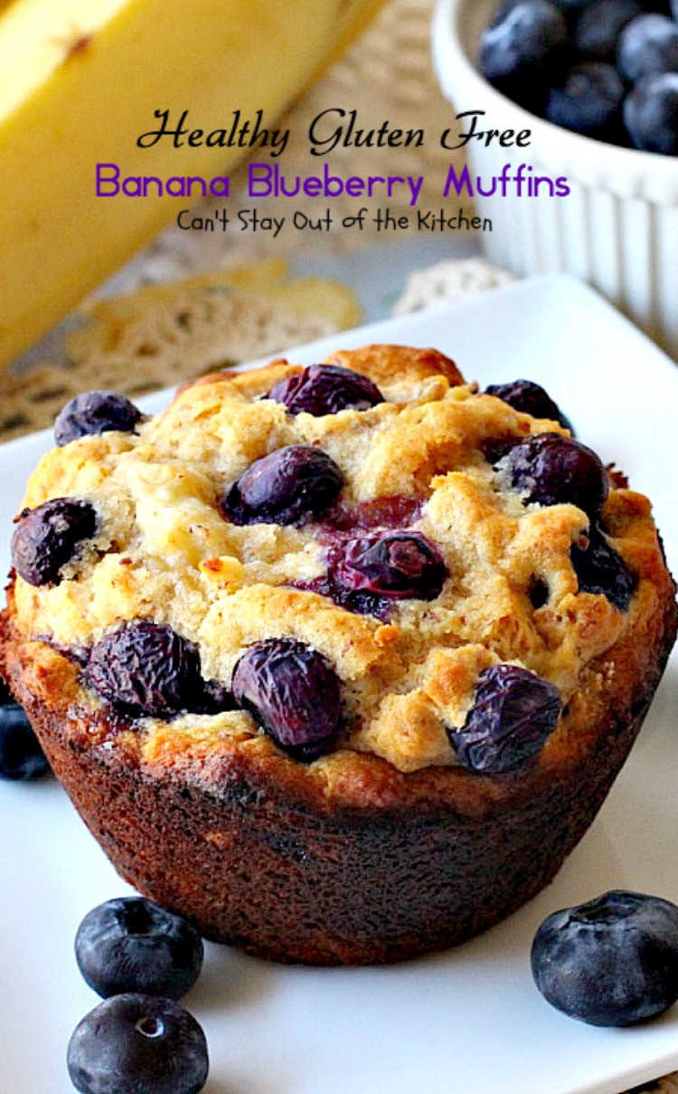 Healthy Gluten Free Muffin Recipes
 Healthy Gluten Free Banana Blueberry Muffins Can t Stay