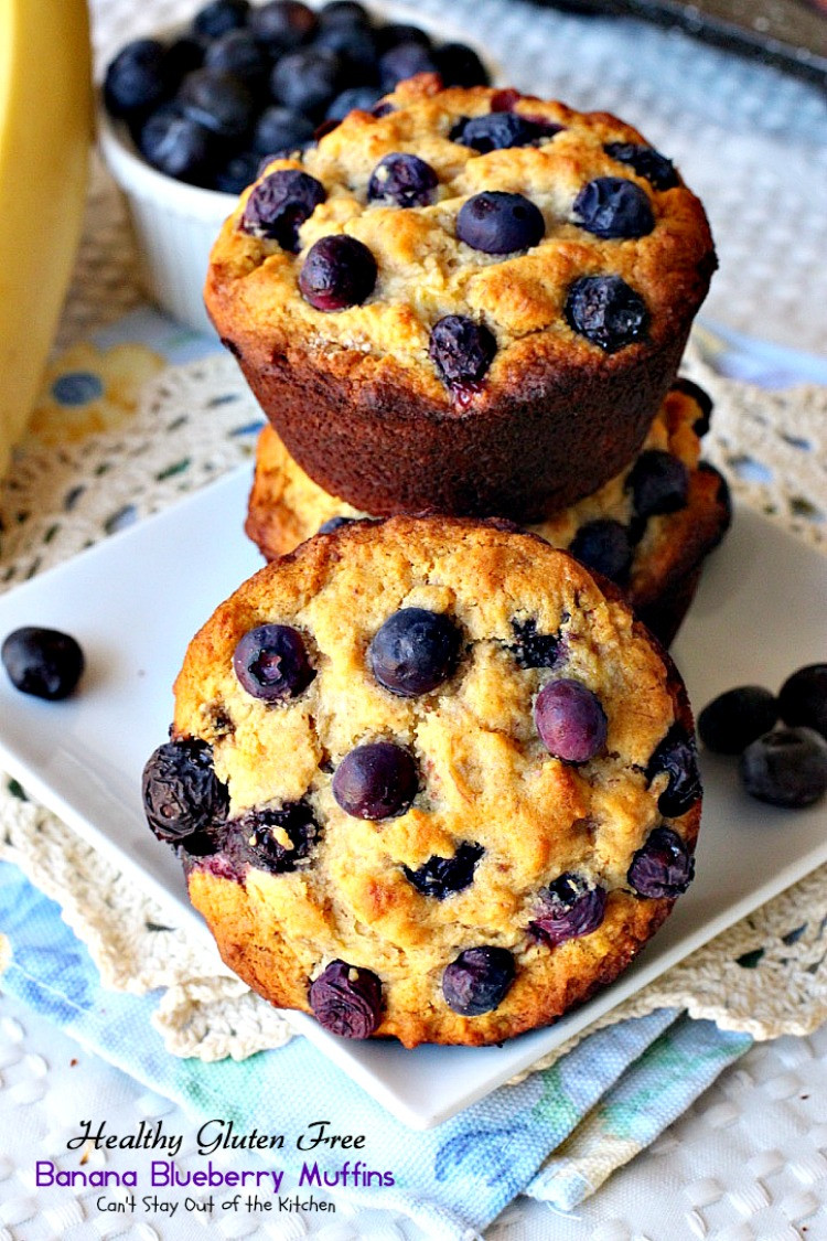 Healthy Gluten Free Muffin Recipes
 Healthy Gluten Free Banana Blueberry Muffins Can t Stay