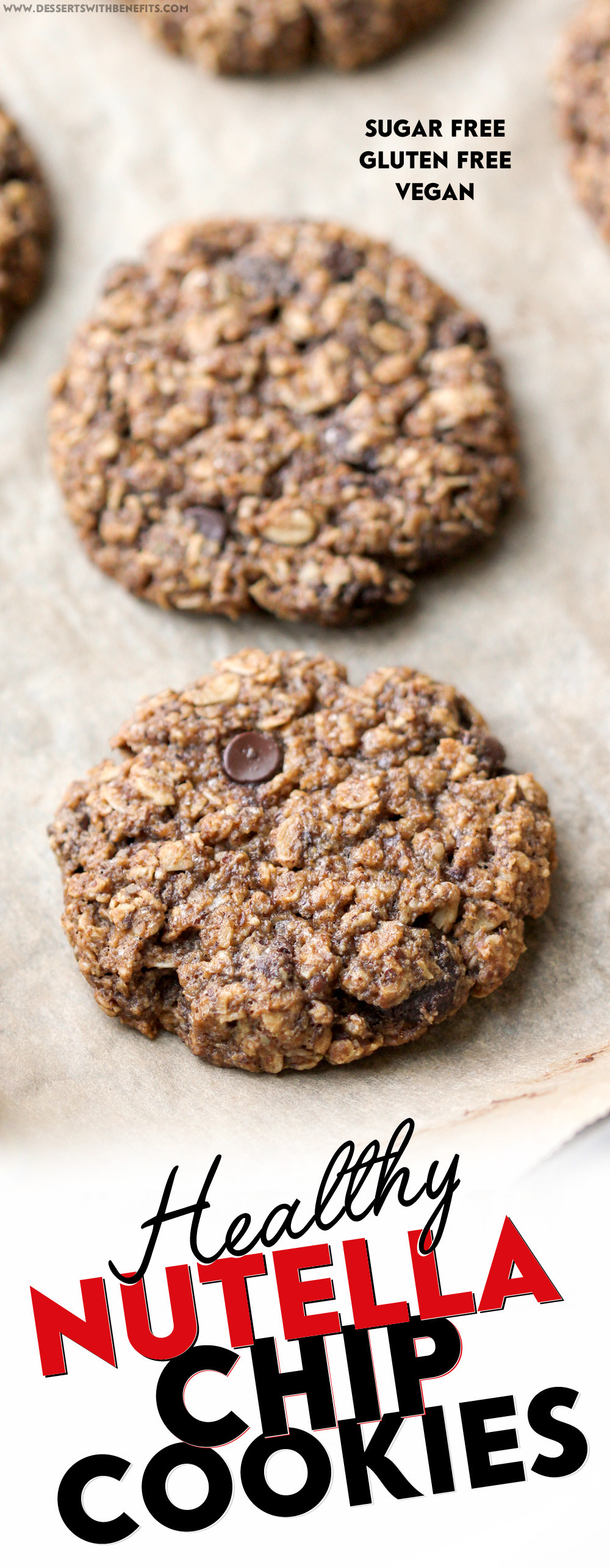 Healthy Gluten Free Oatmeal Cookies
 Healthy Nutella Chip Oatmeal Cookies recipe gluten free