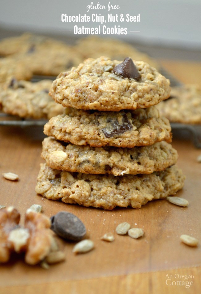 Healthy Gluten Free Oatmeal Cookies
 Chocolate Chip Nut & Seed Oatmeal Cookies Gluten Free