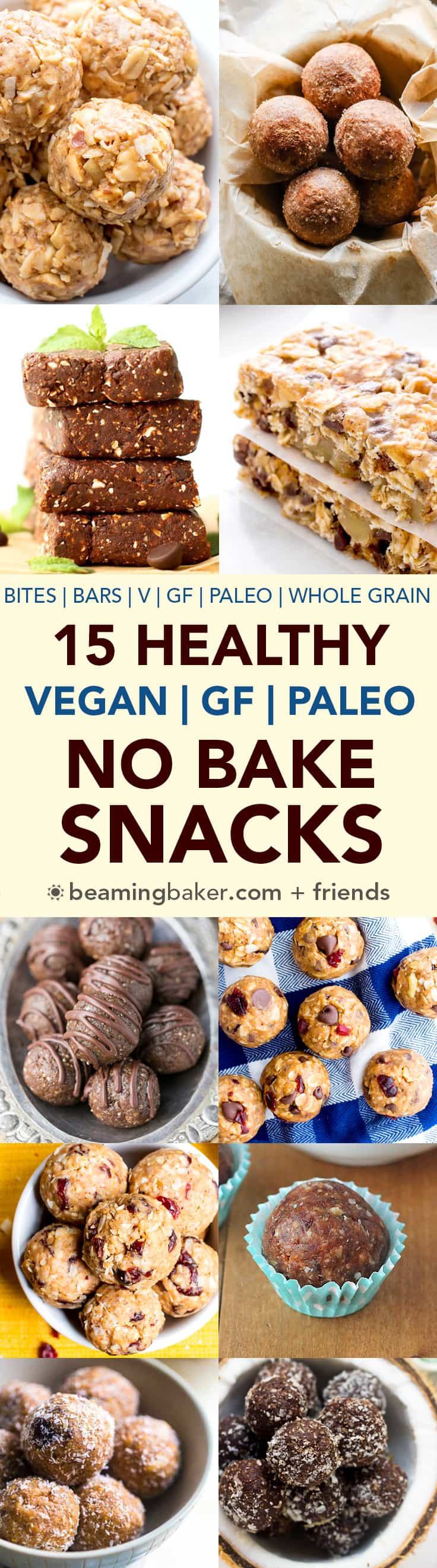 Healthy Gluten Free Snacks
 15 Healthy Gluten Free Vegan No Bake Snacks V GF Paleo