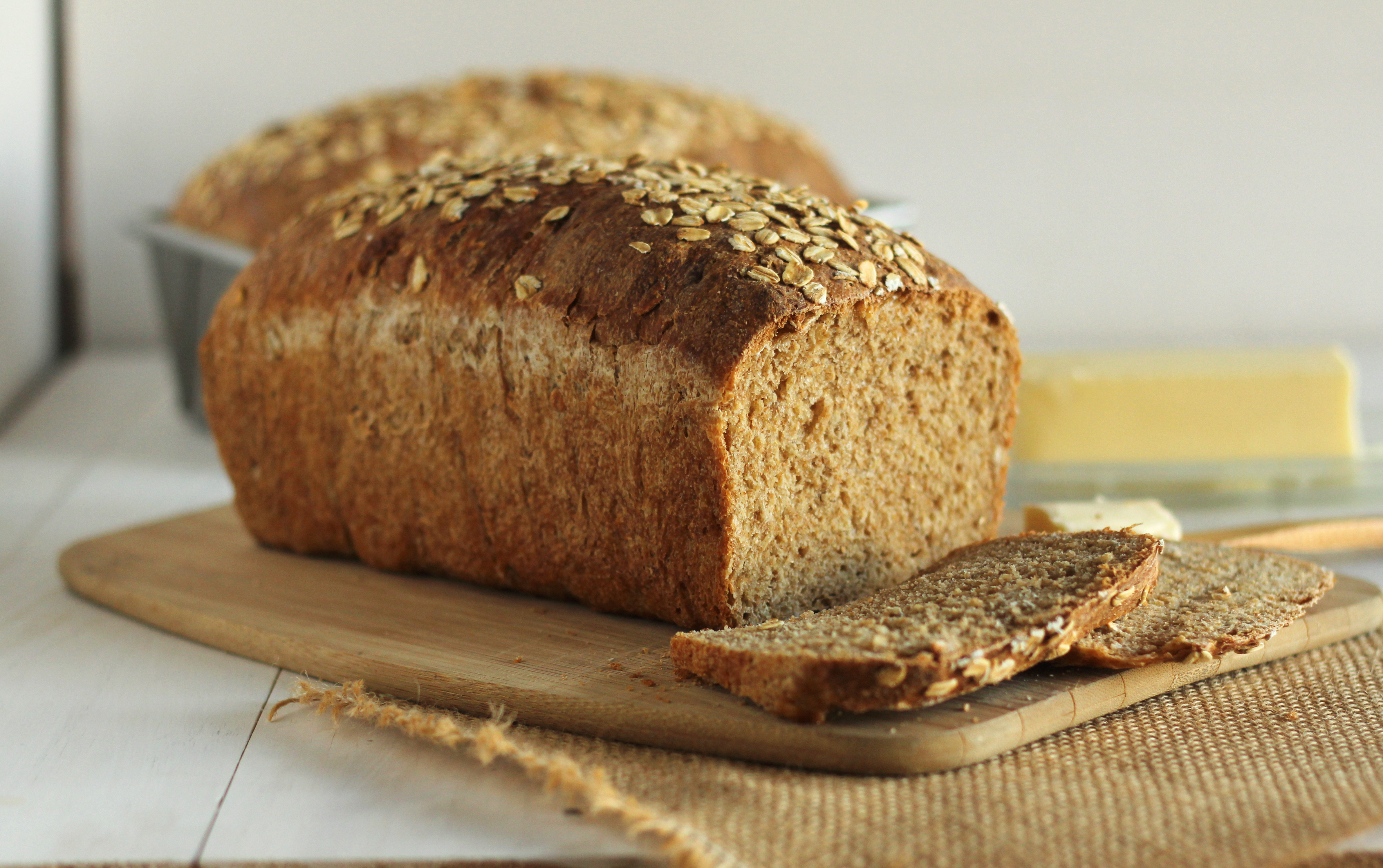 Healthy Grain Bread
 Whole Wheat Sandwich Bread with Oats