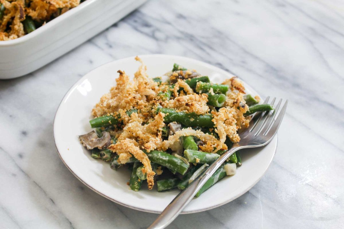 Healthy Green Bean Casserole
 Healthy Green Bean Casserole with Homemade Crispy ions