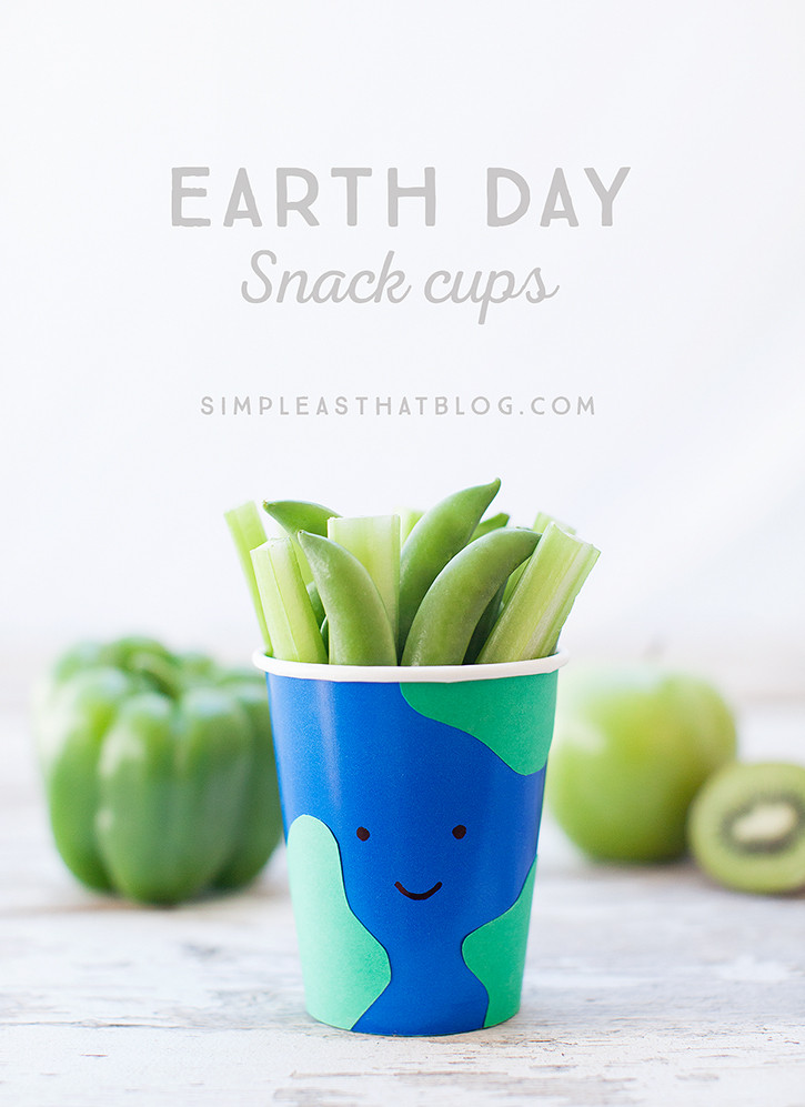 Healthy Green Snacks
 Healthy Earth Day Snack Cups