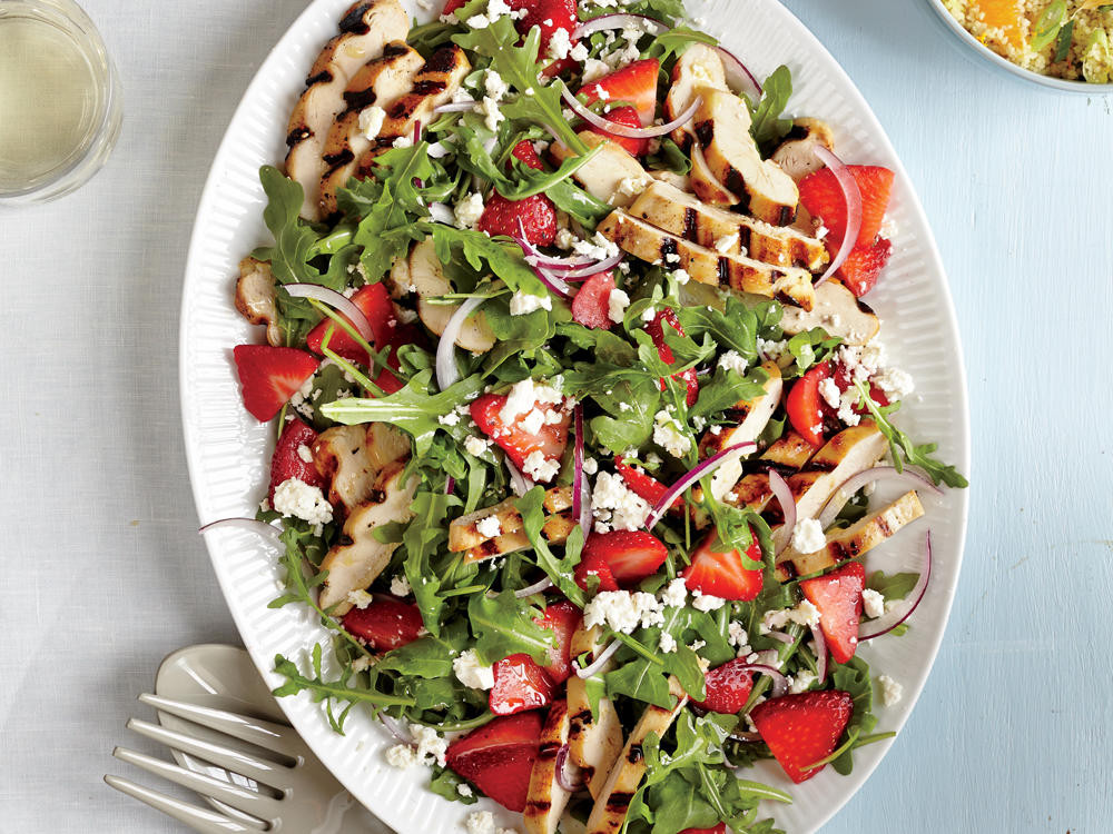 Healthy Grilled Chicken Salad Recipe
 Grilled Chicken Salad with Strawberries & Feta Recipe